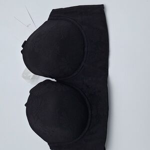 HSIA Convertible Bra Longline Balconette Bra Strapless Black 40C New